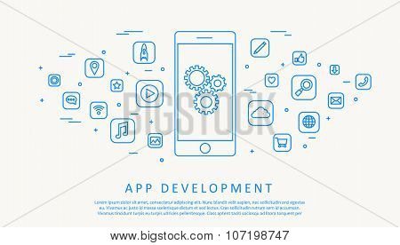 app development thin line design