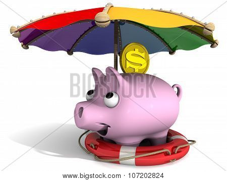 Secure financial savings. Concept