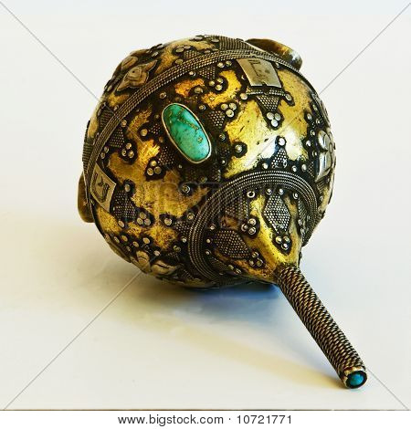 Vintage Hanuka Dreidel argento su bianco