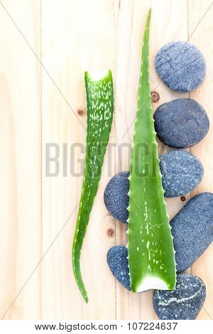 Aloe Vera On Stones Spa Treatment Scene Natural Spas Ingredients For Skin Care In Zen Like Concepts.
