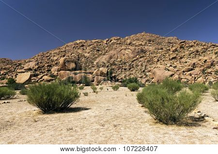 Desert landscape in Antiatlas Mountains, Morocco, Africa