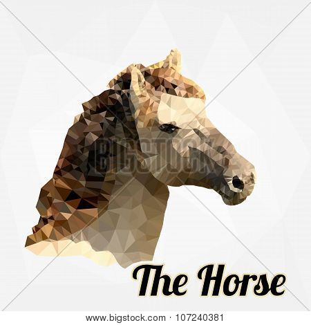 Horse Head Polygon Vector