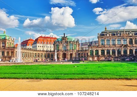 Dresden,germany-september 08,2015: Zwinger Palace (der Dresdner Zwinger) Art Gallery Of Dresden, Whi