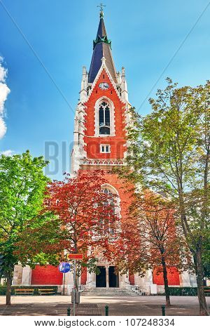 Church  Sankt Elisabeth (st.-elisabeth-platz) Near The Belvedere Palace In Vienna. Austria.