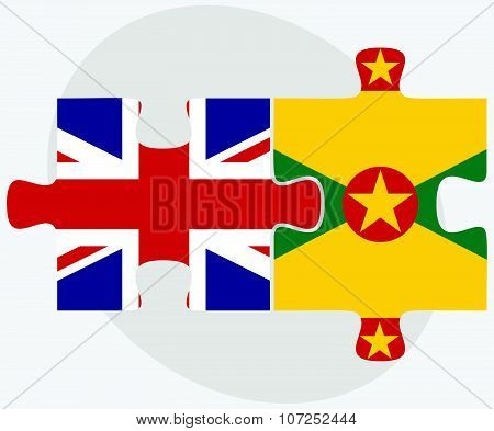 United Kingdom And Grenada Flags