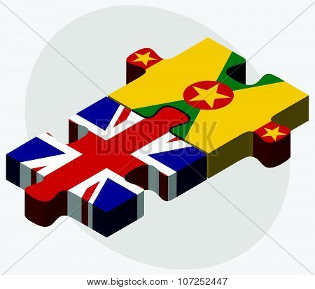 United Kingdom And Grenada Flags