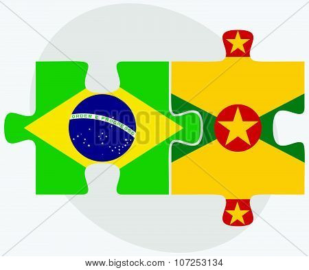 Brazil And Grenada Flags