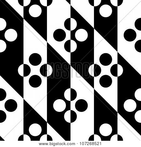 Seamless Geometric Pattern. Vector Black and White Texture