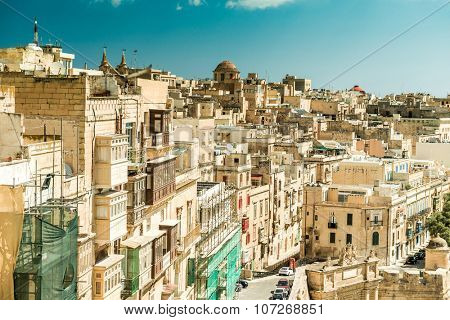 Streetview of the capital of Malta,  Valletta
