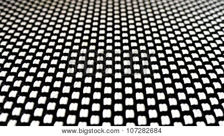 Black and white plastic place mat