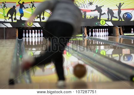 Men Bowling Out Of Focus