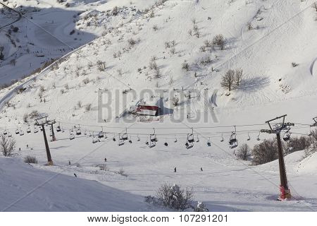 Cableway On Mount Hermon