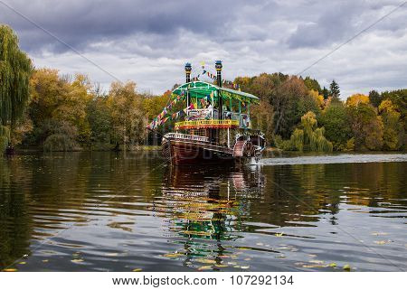 Ship on the lake