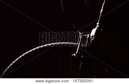 Accentuated Shapes Of A Bicycle