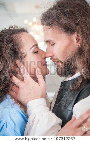 Beautiful Passionate Couple Woman And Man