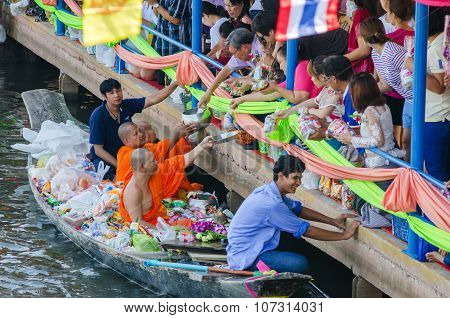 Buddhist Monks On Ok Phansa Day