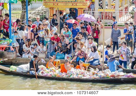 Buddhist Monks On Ok Phansa Day