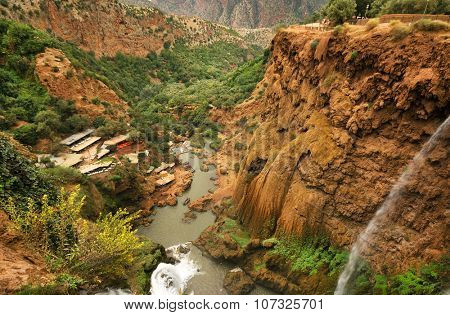 Ouzoud Waterfalls located in the Grand Atlas village of Tanaghmeilt, in the Azilal province in Morocco, Africa