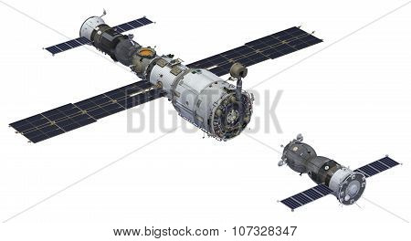 Space Station And Spacecraft
