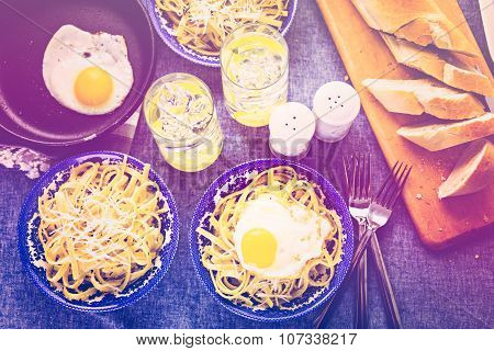 Pasta With Crispy Eggs