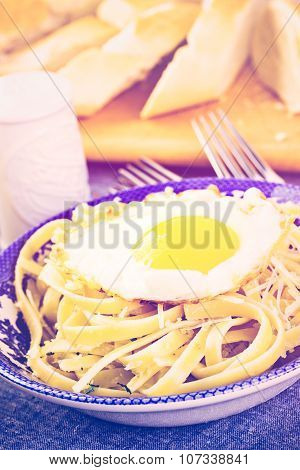 Pasta With Crispy Eggs