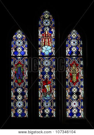 stained glass windows, Bethel College Mennonite Church