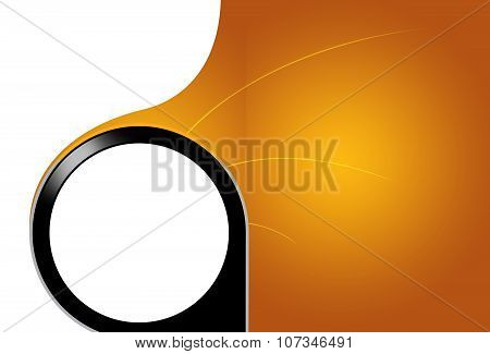 Black Embossed Circle In Front Of Yellow Surface