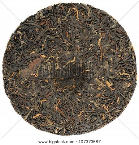 Pressed Red Tea Round Shape Isolated