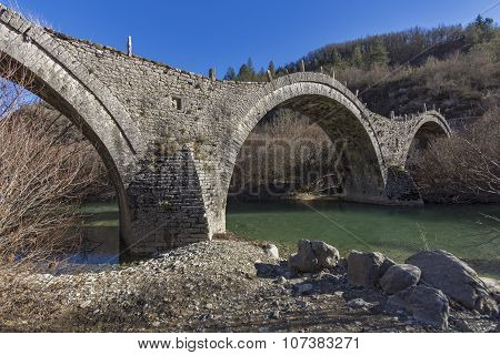 Bridge of Plakidas or Kalogeriko, Pindus Mountains, Zagori, Epirus