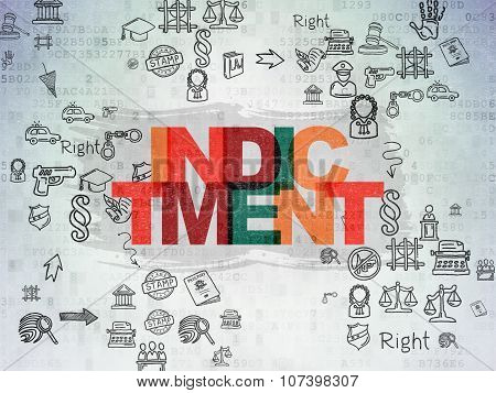 Law concept: Indictment on Digital Paper background
