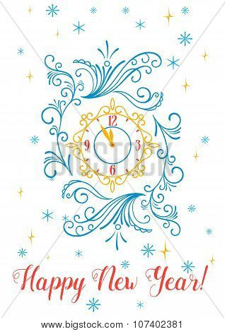 Happy New Year Clock.