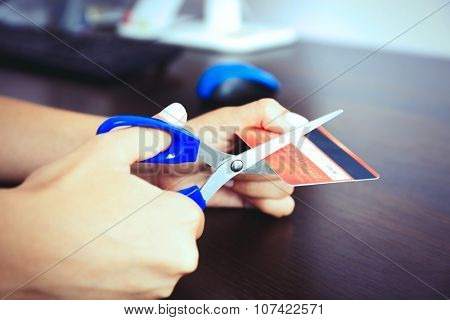 Accounting concept.Analyzing finance report with calculator