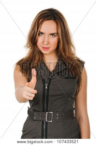 woman pointing her finger at you