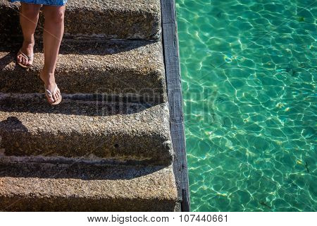 Walking downstairs