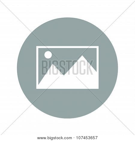 Photo Picture Web Icon In Flat Style