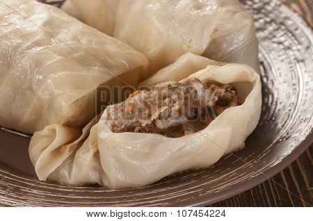 Cabbage Rolls With Meat And Rice