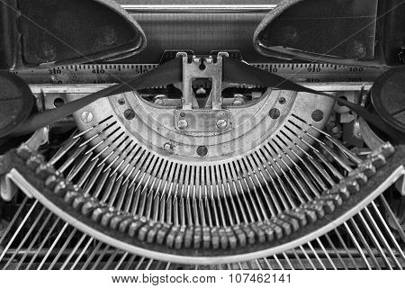 Antique Typewriter - An Antique Typewriter Showing Traditional Typebars