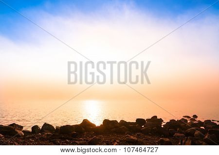 Magical Morning With The Sun And The Fog In Front