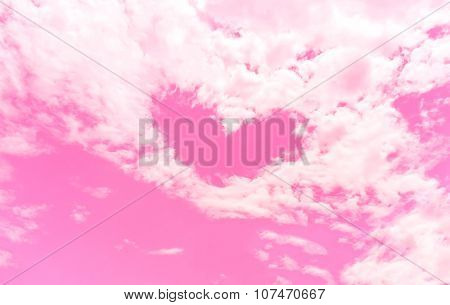 Abstract Colorful Heart on the sky