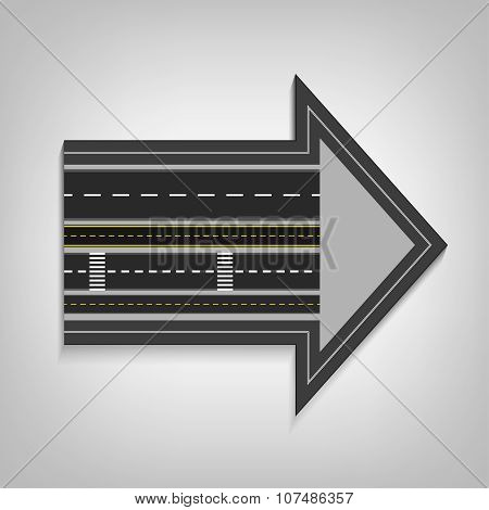 Road arrow icon
