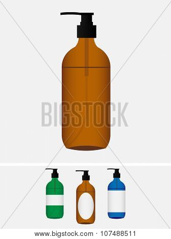 Mock up. Soap in a bottle with dispenser