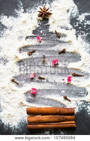 Christmas Tree With Spices