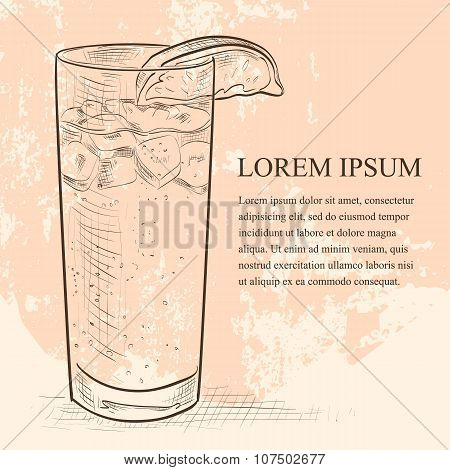 Cocktail Dark 'N' Stormy scetch