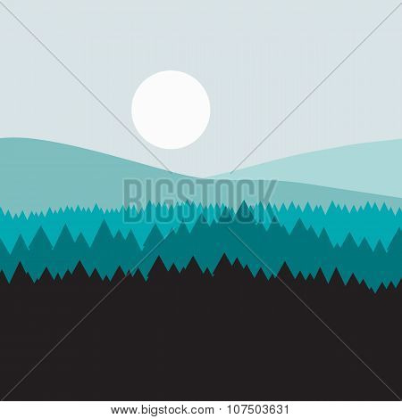 forest mountains background