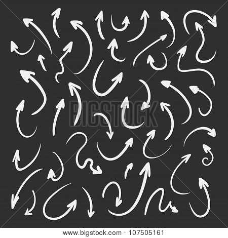 hand drawn arrows set