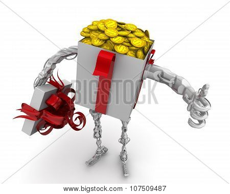 Money - the best gift. Concept with American coins