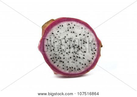Dragon fruit on white background
