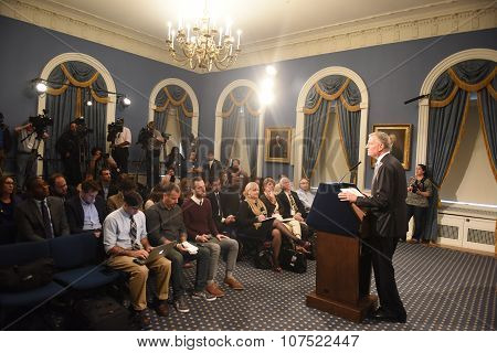 Mayor holds city hall press conference
