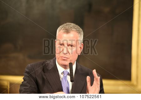 Mayor holds city hall press conference