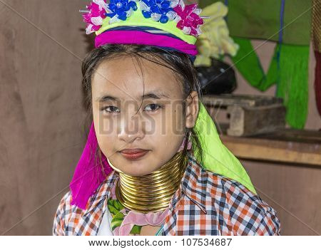 Portrait Of Padaung Tribe Woman